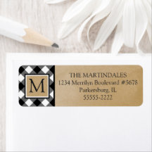 Buffalo Check Play Kraft Papper Monogram