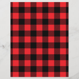 Buffalo Check Play Scrapbook Papper - Red & Black