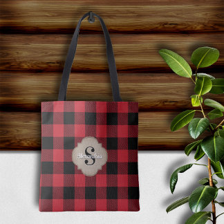 Buffalo Check Rustic Land Chic Tygkasse