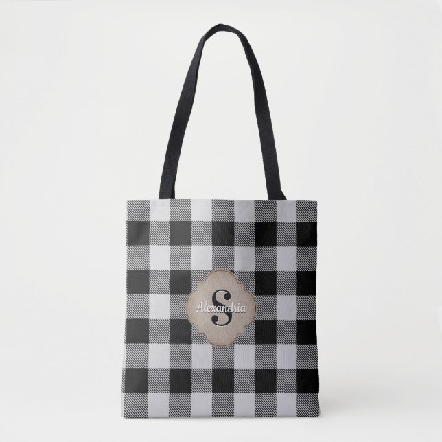 Buffalo Check Rustic Land Chic Tygkasse (Framsida)