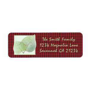 Buffalo Check Script Botanical Adress Return Returadress Etikett