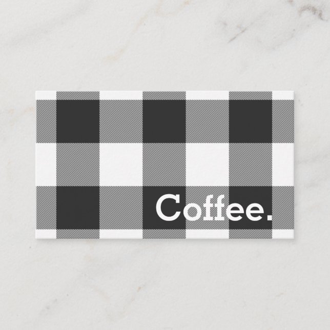 Buffalo Check Simple Coffee Punchcard Lojalitetskort (Framsida)