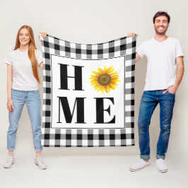 Buffalo check solros "Home" Fleecefilt