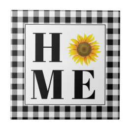 Buffalo check solros "Home" Kakelplatta