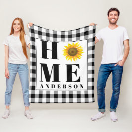 Buffalo check solros "Home" personlig Fleecefilt