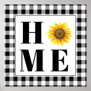 Buffalo check solros "Home" Poster