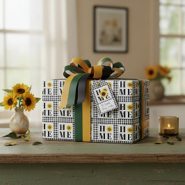 Buffalo check solros "Home" Presentpapper