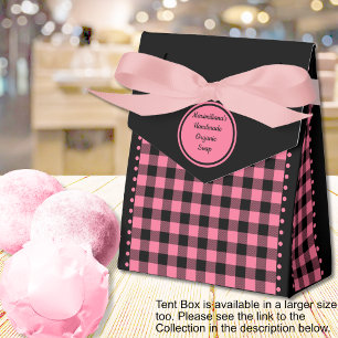 Buffalo Check - Svart och Rosa - 3x1.5x3.25 Tält Presentaskar