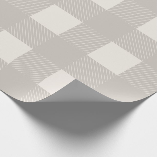 Buffalo Check Tan Simple Snyggt Trendig Psted Presentpapper (Hörn)