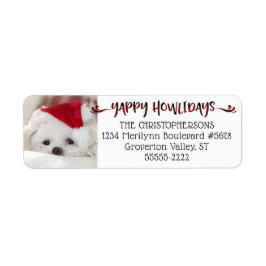 Buffalo Check YAPPY HOWLIDAYS Hund Photo Returadress Etikett