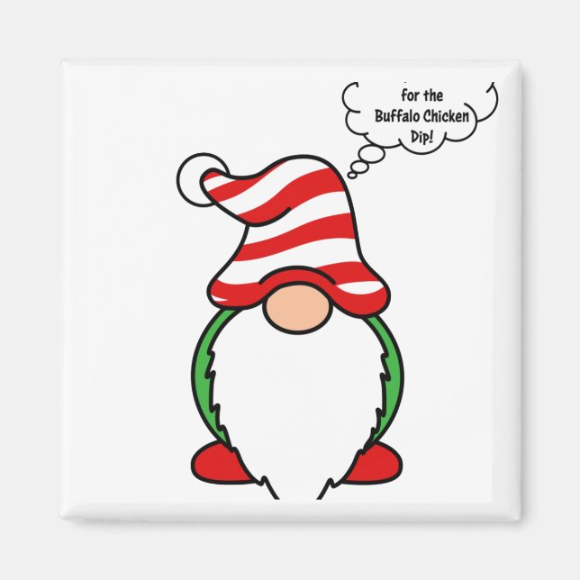 Buffalo Chicken Dip jul Gnome Magnet (Framsidan)
