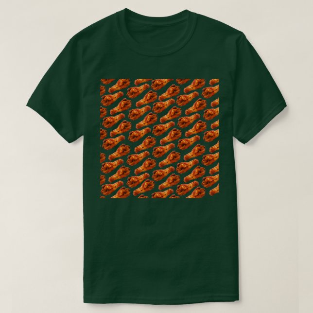 Buffalo Chicken Vinge Mönster  T Shirt (Design framsida)
