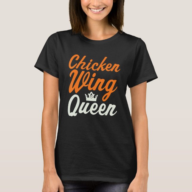 Buffalo Chicken Vinge Queen Chicken Vingar Älskare T Shirt (Framsida)