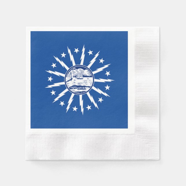 Buffalo City flagga Pappersservett (Framsidan)