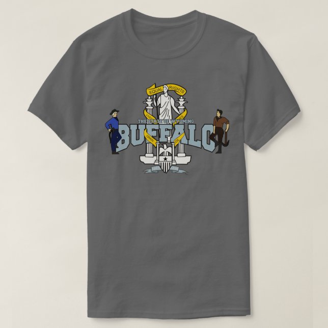 Buffalo City i Wyoming-presenten T Shirt (Design framsida)