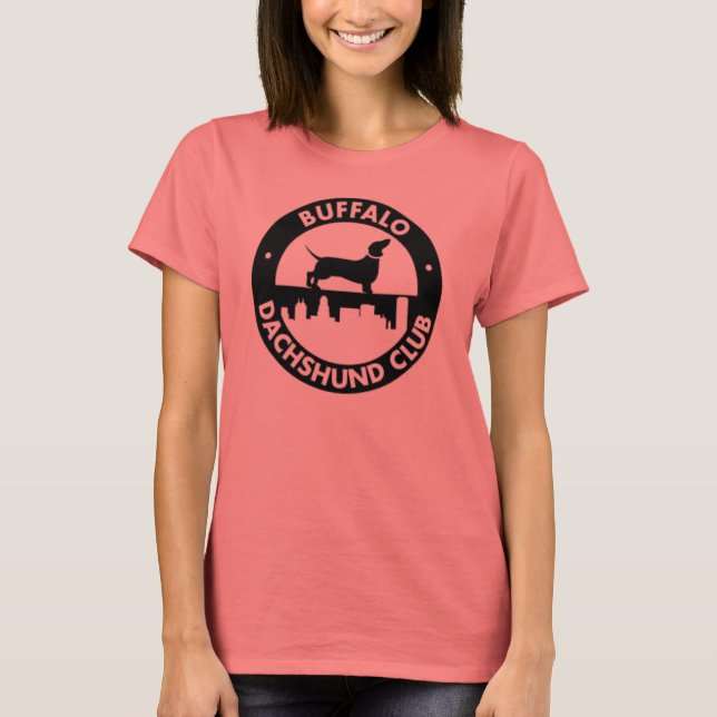 Buffalo Dachshund Klubb Womens Ringer Tshirt Tee (Framsida)