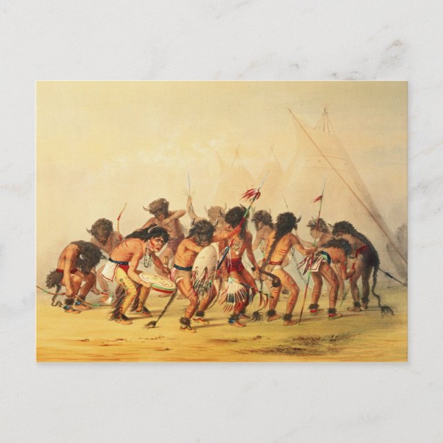 Buffalo Dance, 1832 Vykort (Framsida)