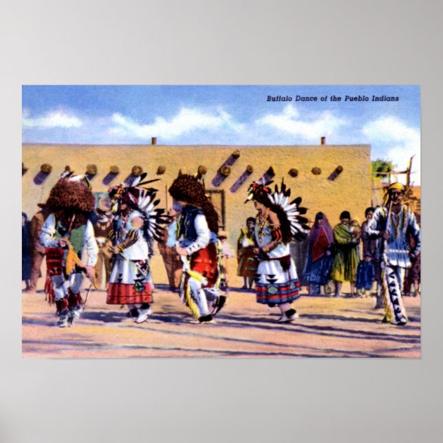 Buffalo Dance of the Pueblo indians Poster (Framsidan)