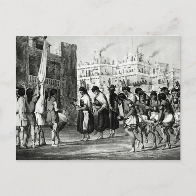 Buffalo Dance vid Pueblo de Zuni Vykort (Framsida)