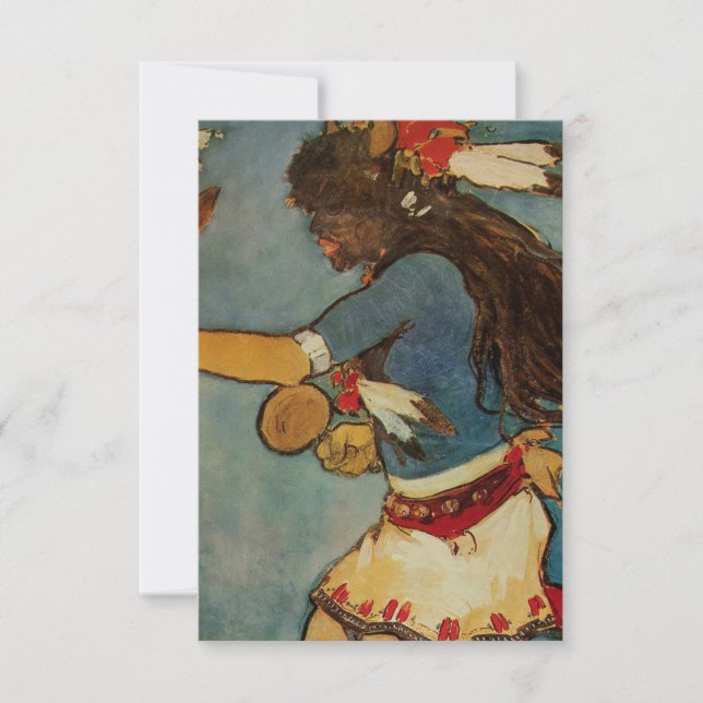 “Buffalo Dancer” västerländsk konst av Gerald Cass Tack Kort (Framsida)