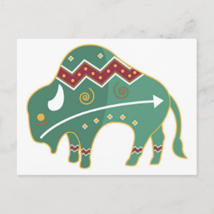 Buffalo Design Native Amerika med vykort
