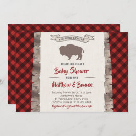 Buffalo eller Bison Underbar Plains Baby Shower Inbjudningar