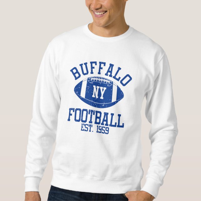 Buffalo Football Fläkt Gift Present Idea Lång Ärmad Tröja (Framsida)