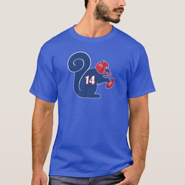 Buffalo Football Squirrel T Shirt (Framsida)