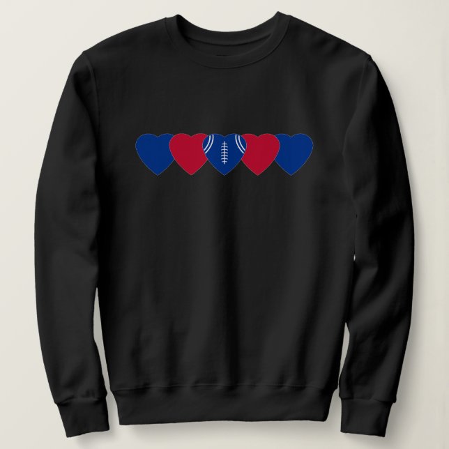 Buffalo Fotboll Fan Design Mörk T Shirt (Design framsida)