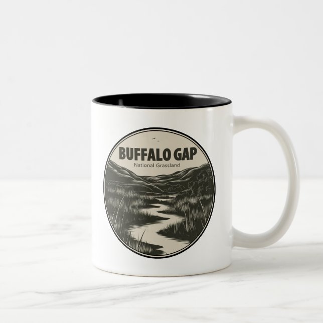 Buffalo Gap National Grassland Stream Två-Tonad Mugg (Höger)