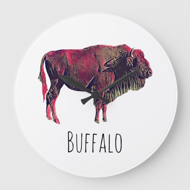 Buffalo Gift Stor Klocka (Framsida)