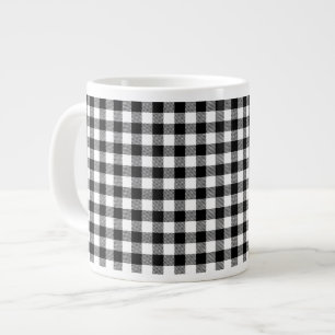 Buffalo Gingham Black and White Check Play Therma Jumbo Mugg
