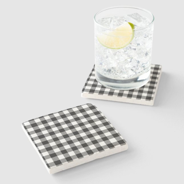 Buffalo Gingham Black and White Check Play Thrid  Stenunderlägg (Sidan)