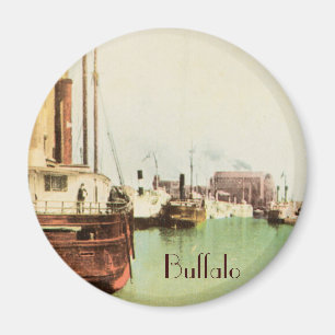 Buffalo Harbor Vintage Magnet