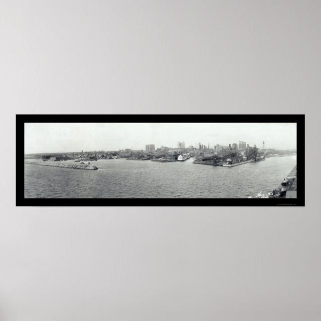 Buffalo Harbour, NY Photo 1925 Poster (Framsidan)