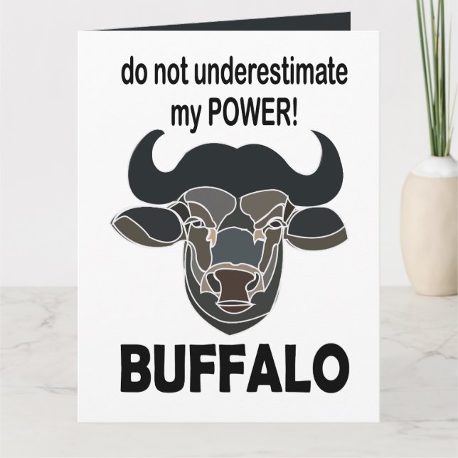 Buffalo Head Bison Djur Buffalo Kort (Framsida)
