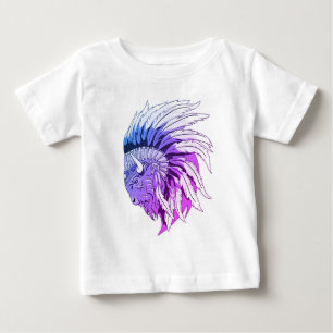 Buffalo Head med indian Headdress T Shirt