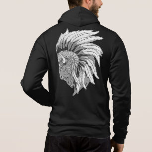Buffalo Head med indian Headdress T Shirt