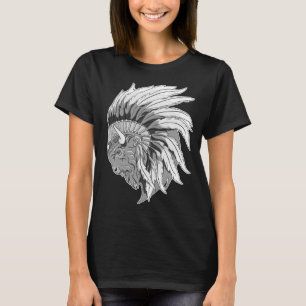 Buffalo Head med indian Headdress Women's T-Shirt