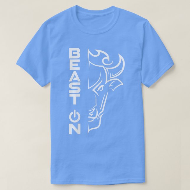 Buffalo HeadBeast on GymGym Motivation Fitness säg T Shirt (Design framsida)