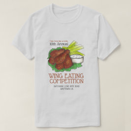 Buffalo Hett Chicken Vingar Vinge Ettkonkurrens T Shirt