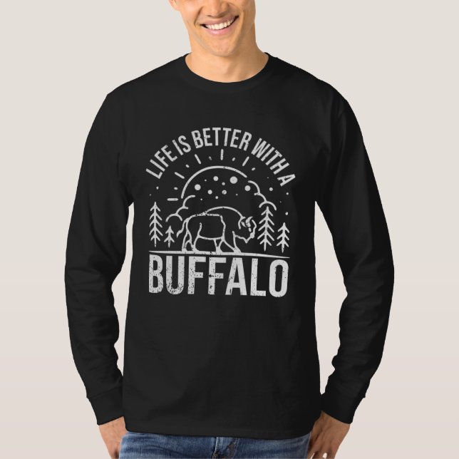 Buffalo  I Bison Djurparksvårdare Buffalo T Shirt (Framsida)