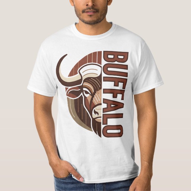buffalo illustration med stavfel tee design (Framsida)