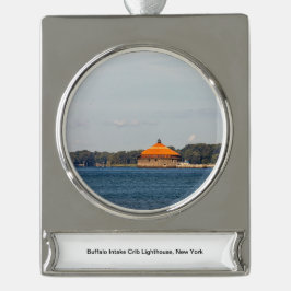 Buffalo Intake Crib Lighthouse Silverfärgad Julgransprydnad