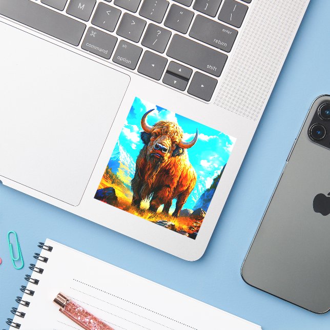 Buffalo Klistermärken (Laptop med iPhone)