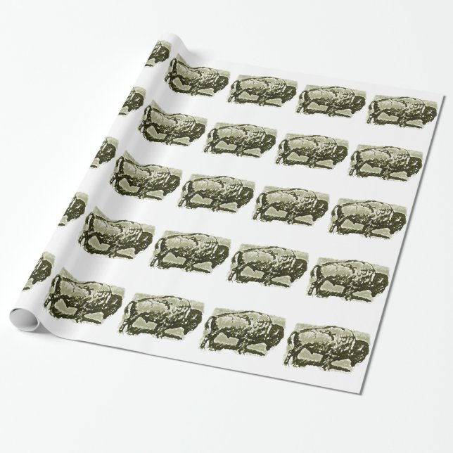 Buffalo konst presentpapper (Utrullad)