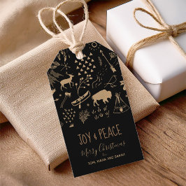 Buffalo Kraft Papper Joy & Peace ID599 Presentetikett
