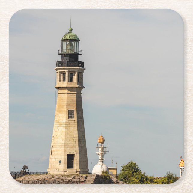 Buffalo Lighthouse Underlägg Papper Kvadrat (Framsidan)