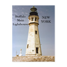 Buffalo Main Lighthouse, New York-vykort