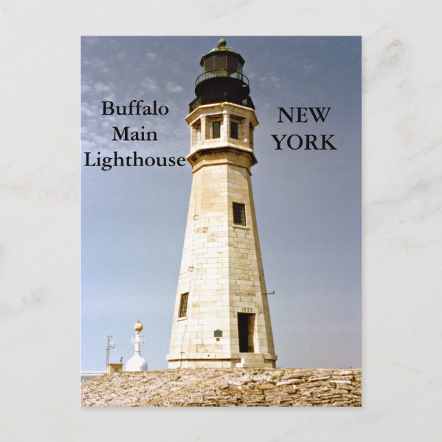 Buffalo Main Lighthouse, New York-vykort Vykort (Framsida)